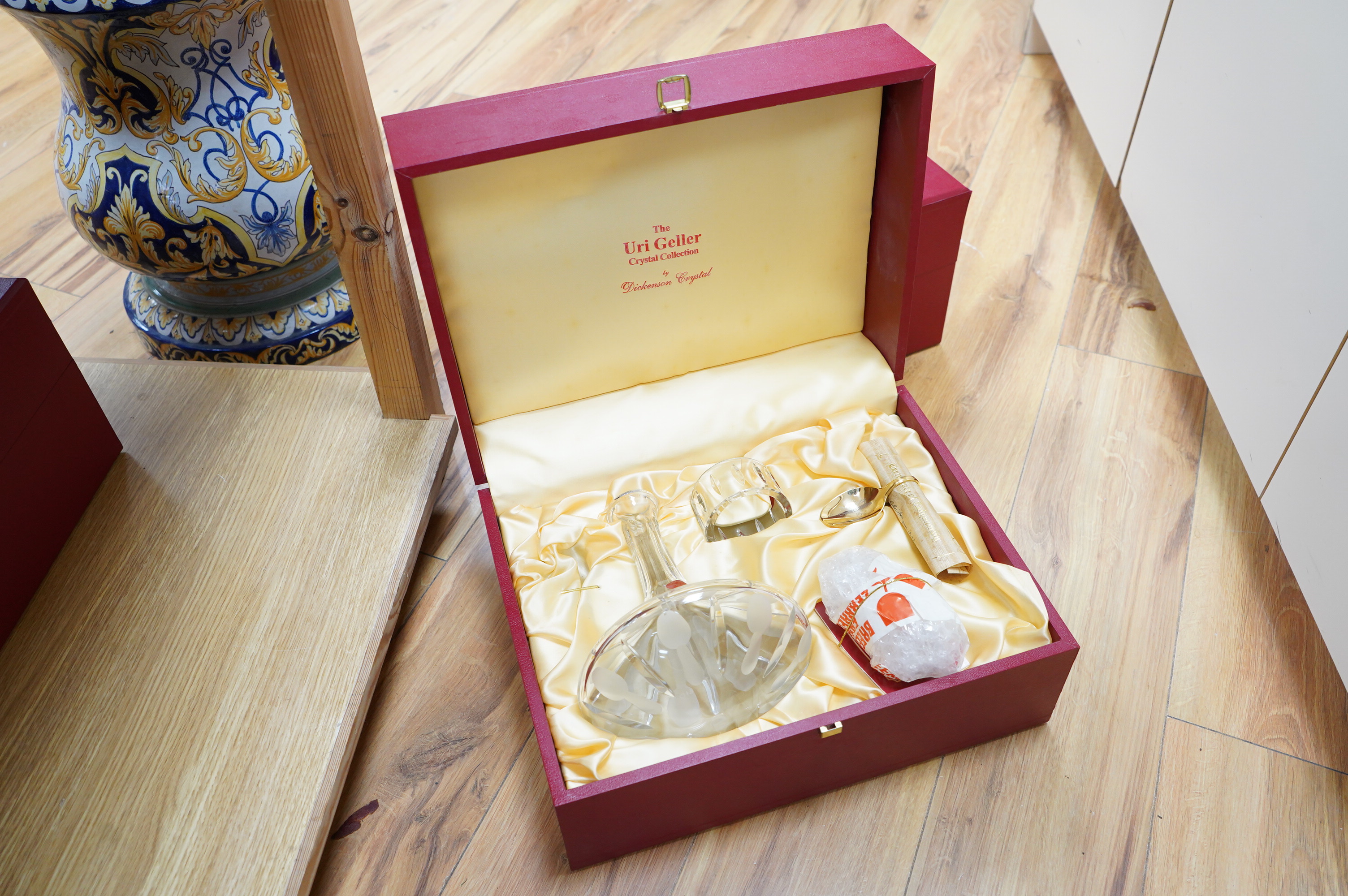The Uri Geller Crystal Collection - three cased sets by Dickenson Crystal